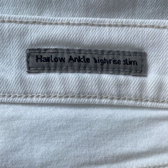 Citizens of Humanity Harlow Ankle high rise slim white jeans 28 - Picture 9 of 10